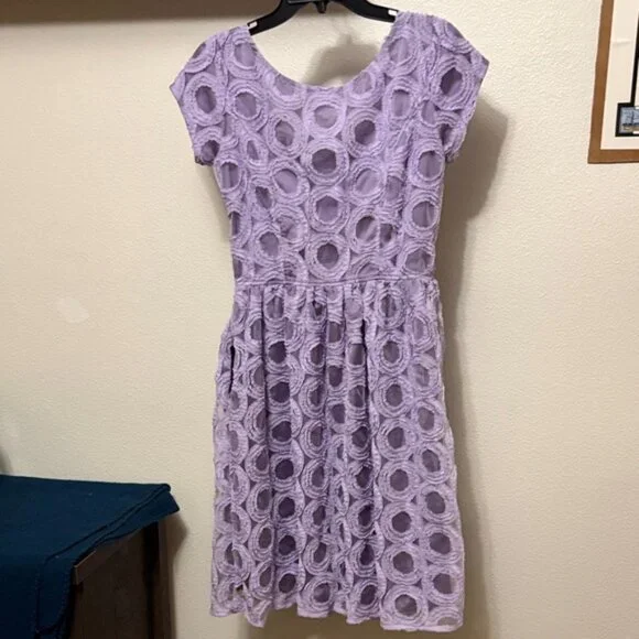 EShakti purple Circle Tulle Midi Fit Flare Dress NWOT Sz 8 custom - Picture 10 of 11